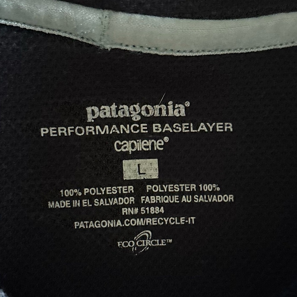 Patagonia Performance Base Layer Crew Neck Long Sleeve Top Capilene Midweight, L - Picture 2 of 8